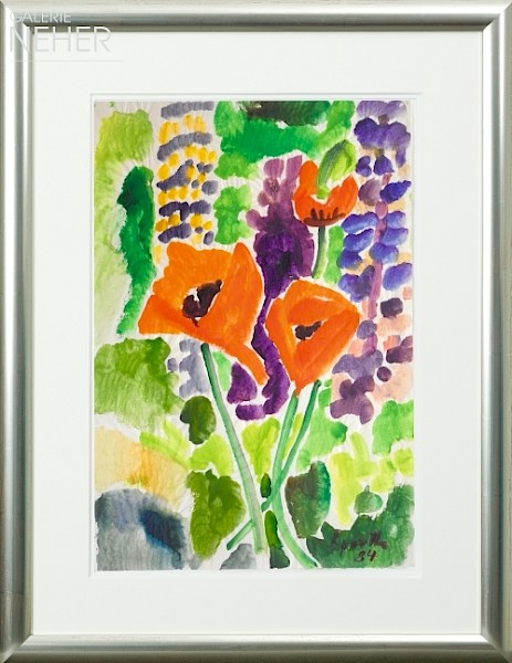 Siegward Sprotte, Poppies and Lupins, (1984)